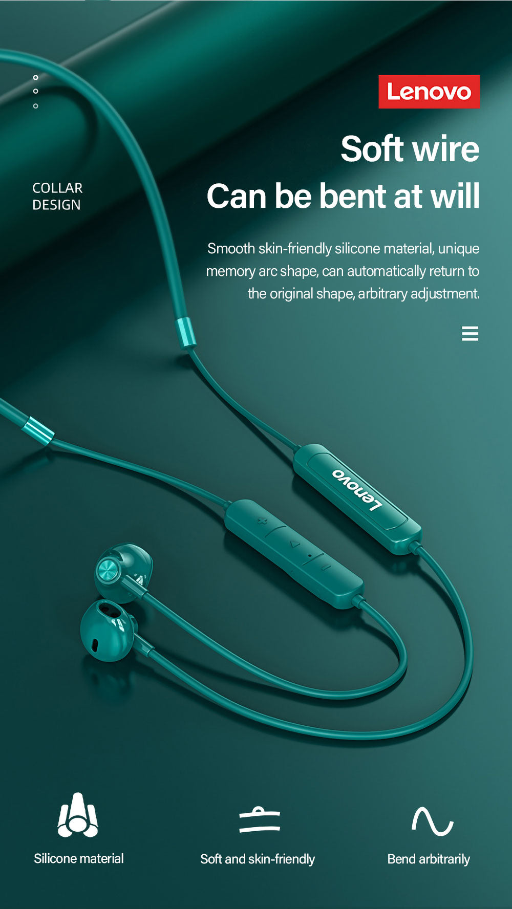 Lenovo Auriculares Deportivos Inalámbricos Sh1 Bluetooth 5.0