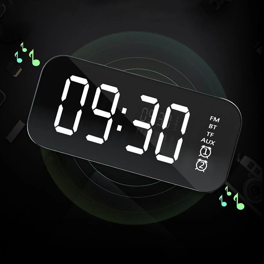 Radio reloj despertador Bluetooh Sd alarma dual recargable