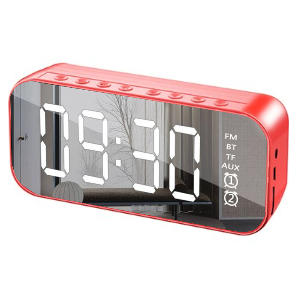 Radio reloj despertador Bluetooh Sd alarma dual recargable