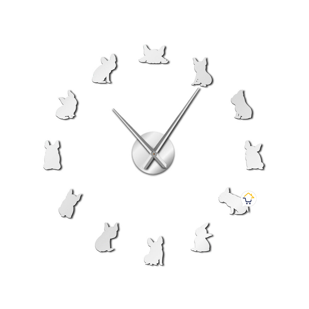 Reloj Pared 3D Decorativo Perros Acrílico Moderno JK167