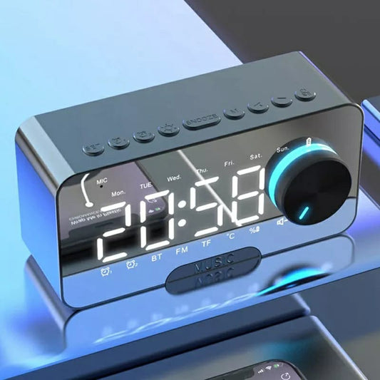 Radio reloj despertador Bluetooh Sd alarma dual recargable
